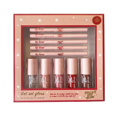 Holler and Glow Lip Liner and Gloss Set Gift Set - 10ct