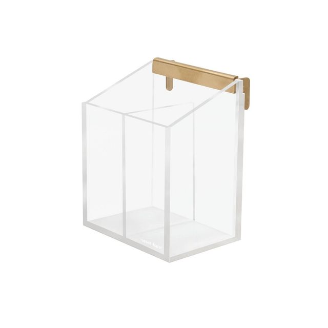 RUSSELL + HAZEL Acrylic Wall Pencil Bloc: Clear Desk Organizer & Office Supplies Holder