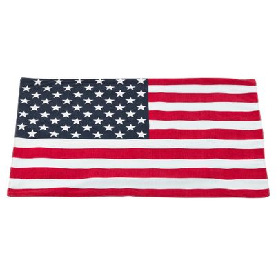 (Set of 4) Multi Nabru American Flag Design Placemat 14x20 - Saro Lifestyle: Cotton, Machine Washable, Rectangular