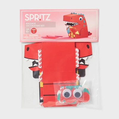 Dinosaur Valentines Day Mailbox Paper Craft Kit - Spritz