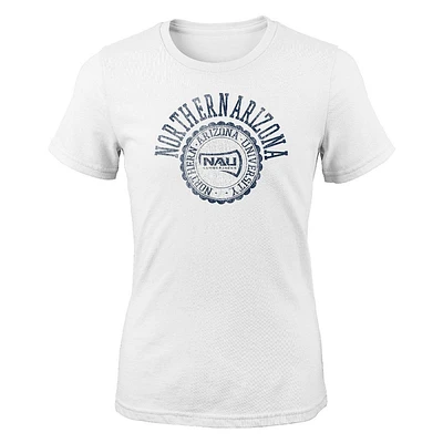 NCAA Northern Arizona Lumberjacks Girls White Crew T-Shirt