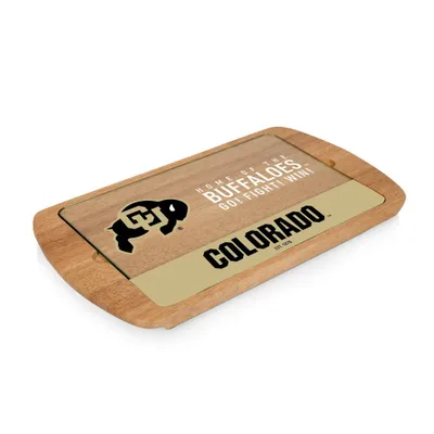 NCAA Colorado Buffaloes Parawood Billboard Glass Top Serving Tray