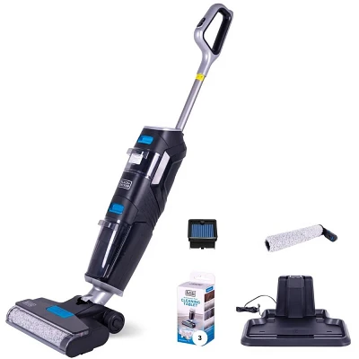 Black + Decker Multi-Surface Cordless Wet and Dry Vacuum + Wash Duo with Accessories Black: Rechargeable, Bagless, Foam Filter, Lithium Ion Battery