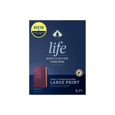 KJV Life Application Study Bible, Third Edition, Large Print (Leatherlike, Purple, Indexed, Red Letter) - (Leather Bound)