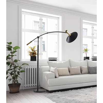 Bradley Arc Lamp with Smart Switch & Integrated LED - Adesso: Touch Sensor, Adjustable Height