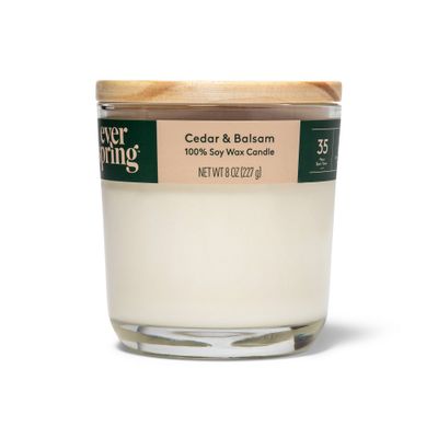 2-Wick Cedar & Balsam 100% Soy Wax Candle - 8oz - Everspring