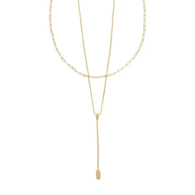 Kendra Scott Jaimee 14K  Over Brass Multi-Strand Necklace