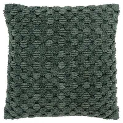 20x20 Oversize Solid Textured Square Throw Pillow Cover Green - Rizzy Home: Contemporary Cotton Woven, Zippered