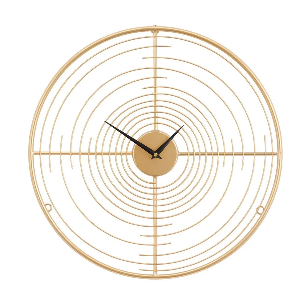 Olivia & May 20x20 Metal Open Frame Swirl Wall Clock Gold - Olivia & May |  The Market Place