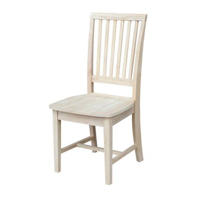 Set Of 2 Mission Side Chair  - International Concepts: Solid Wood, Parawood Construction