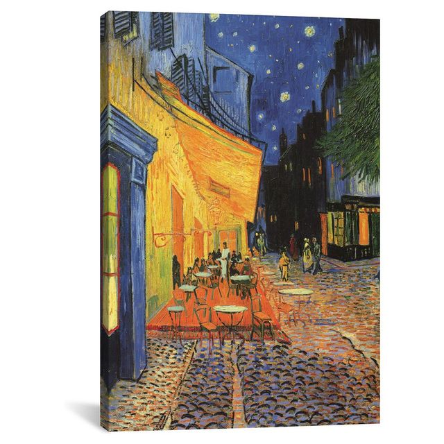 The Cafe Terrace on The Place du Forum by Van Gogh Canvas - iCanvas: Post-Impressionist Cityscape