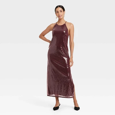 Women Sequin Midi A-Line Dre