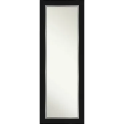 20 x 54 Non-Beveled Eva Black Silver Full Length on The Door Mirror - Amanti Art: Over-the-Door Hanging