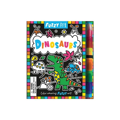 Fuzzy Art Dinosaurs - by Melanie Hibbert (Hardcover)