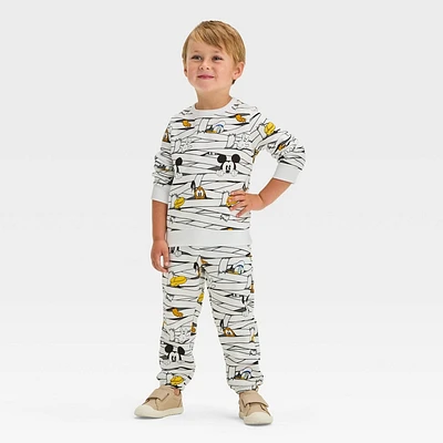 Toddler Boys Disney Mickey Mouse Mummy and Friends 2pc Fleece Halloween Top and Pants Set