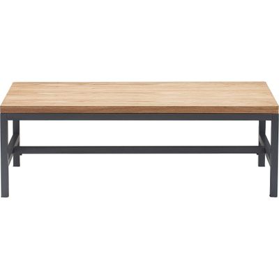 Dobson Natural Wood and Black Metal Coffee Table Natural - Finch