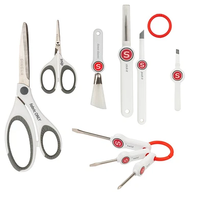 Singer Maker Bundle with Sewing Machine Maintenance Set: Includes Scissors, Stainless Steel, Sewing Machine Needles, Kit