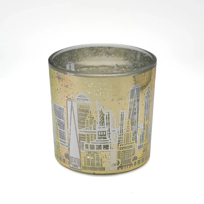 Landon Tyler LED Gel Light Up Midnight Jasmine New York Skyline Candle