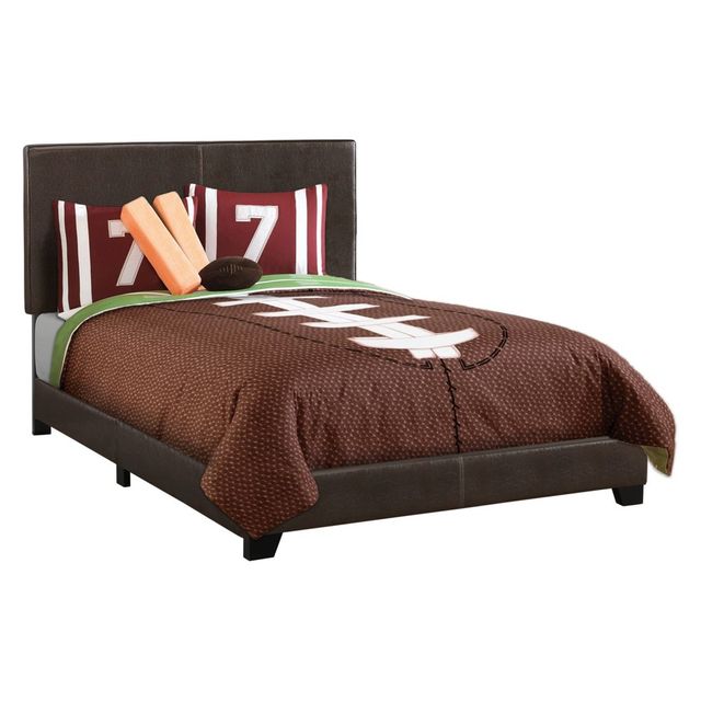 Full Size Bed Leather Dark Brown - EveryRoom