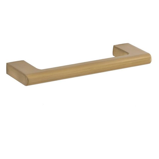 Sumner Street Home Hardware 10pk 4 Vail Pull in Satin Brass: Zinc Cabinet Handles & Drawer Pulls, Satin Finish, Gold