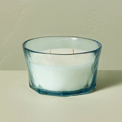 Textured Glass Sun and Citron Jar Candle  Blue - Hearth & Hand with Magnolia