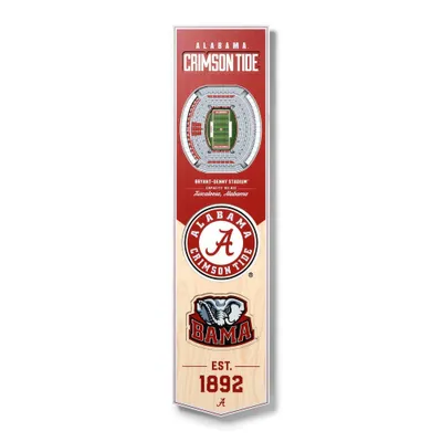 8 X 32 NCAA Alabama Crimson Tide 3D StadiumView Banner