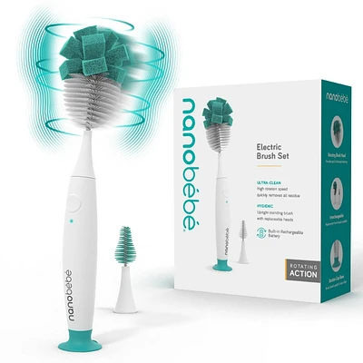 nanobebe Electric Cleaning Brush - Teal