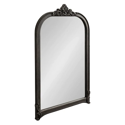 Kate & Laurel All Things Decor 24x38 Hubanks Arched Wall Mirror Black