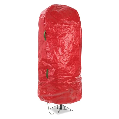 Whitmor Christmas Standing Tree Bag: Red Plastic Storage for Trees, 90 Height, 163.33 Volume Capacity