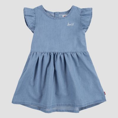 Levis Toddler Girls Flutter Sleeve Summerwind Denim Dress - Blue