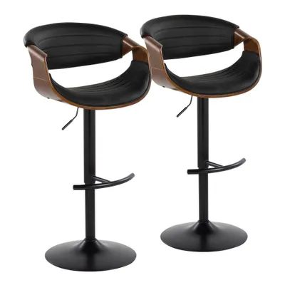 Set of 2 Symphony Adjustable Swivel Barstools