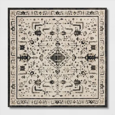 Albion Persian Style Rug Cream/Black