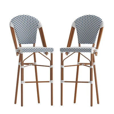 Taylor & Logan 2pk Noemi Stacking Bistro Style Chairs : Metal Frame, 600lb Capacity