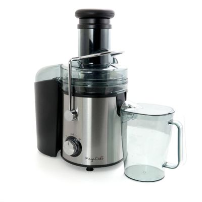 MegaChef Wide Mouth Juice Extractor - Silver: 800W Juicer Machine, 2 Speeds, Easy Clean, 32oz Capacity