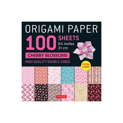 Origami Paper 100 Sheets Cherry Blossoms 8 1/4 (21 CM) - by Tuttle Studio (Loose-Leaf)