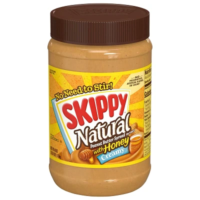 Skippy Natural Peanut Butter Spread w/ Honey - 40oz