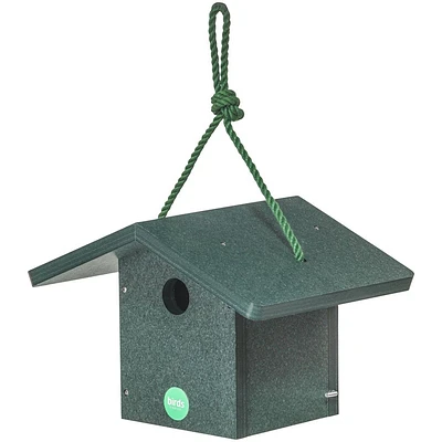 Birds Choice 6.75 Color Pop Recycled Plastic Wren Bird Houses Forest Green