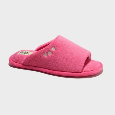 dluxe by dearfoams Womens Valentines Day Trio of Hearts Slippers
