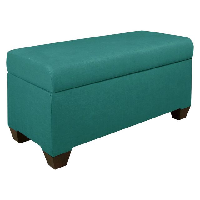 Skyline Furniture Camila Upholstered Storage Bench in Linen Laguna