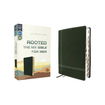 Rooted: The NIV Bible for Men, Leathersoft, Green, Thumb Indexed, Comfort Print - by Zondervan (Leather Bound)