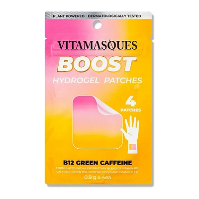 Vitamasques BOOST B12+Green Caffeine Vitamin Hydrogel Face Patches - 4pk