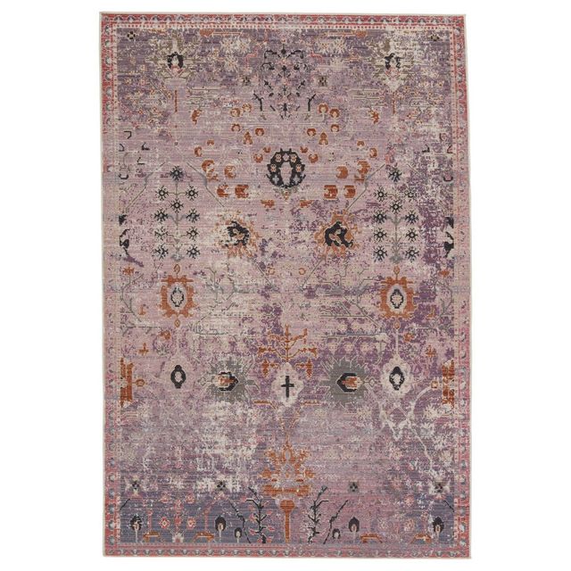 Elva Indoor/Outdoor Oriental Area Rug Purple/Gold - Living