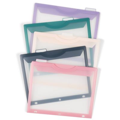 U Brands 5pk Tabbed Dividers Single Pocket Clear View