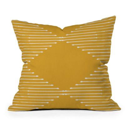 Summer Sun Home Art Geo Outdoor Throw Pillow Yellow