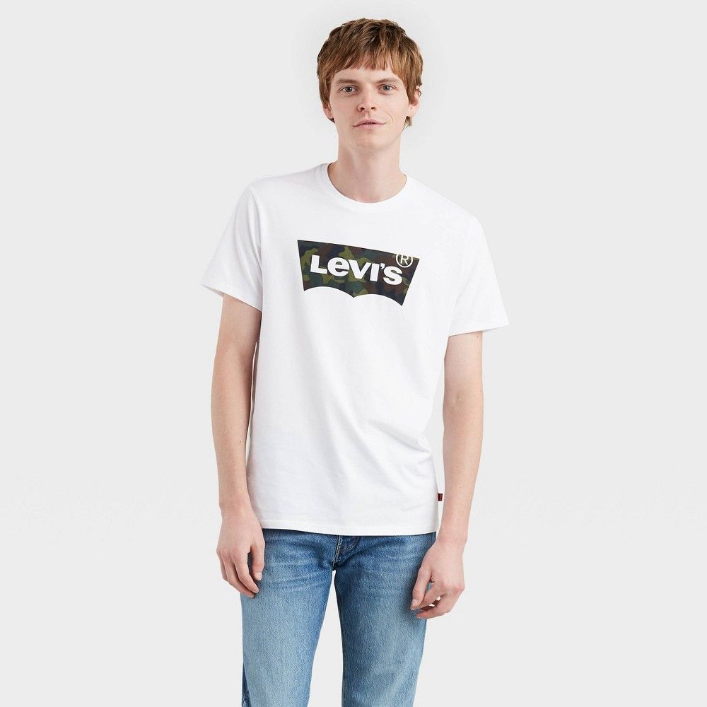 Levi's Levis Mens Classic Fit Short Sleeve Camo Batwing Logo Crew Neck  T-Shirt | Connecticut Post Mall