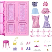 Barbie Dream Closet Toy Playset with Clothes & Accessories Set