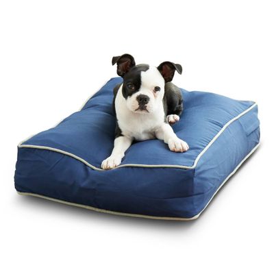 Kensington Garden Casey Rectangle Indoor and Outdoor Pillow Dog Bed - XS - Navy