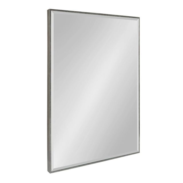 25 x 37 Rhodes Framed Wall Mirror Dark Silver - Kate and Laurel: Vanity, Stylish, Modern Decor