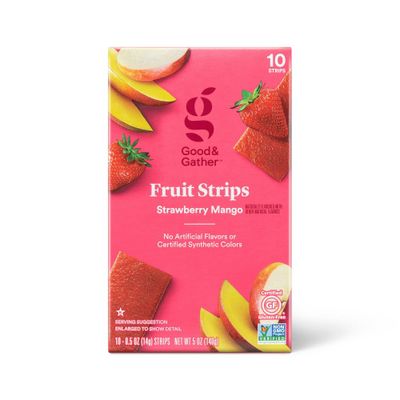 Strawberry Mango Fruit Strips - 5oz/10ct - Good & Gather