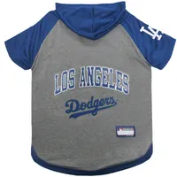 Los Angeles Dodgers MLB Los Angeles Dodgers Pets First Pet Baseball Hoodie  Shirt - Gray S